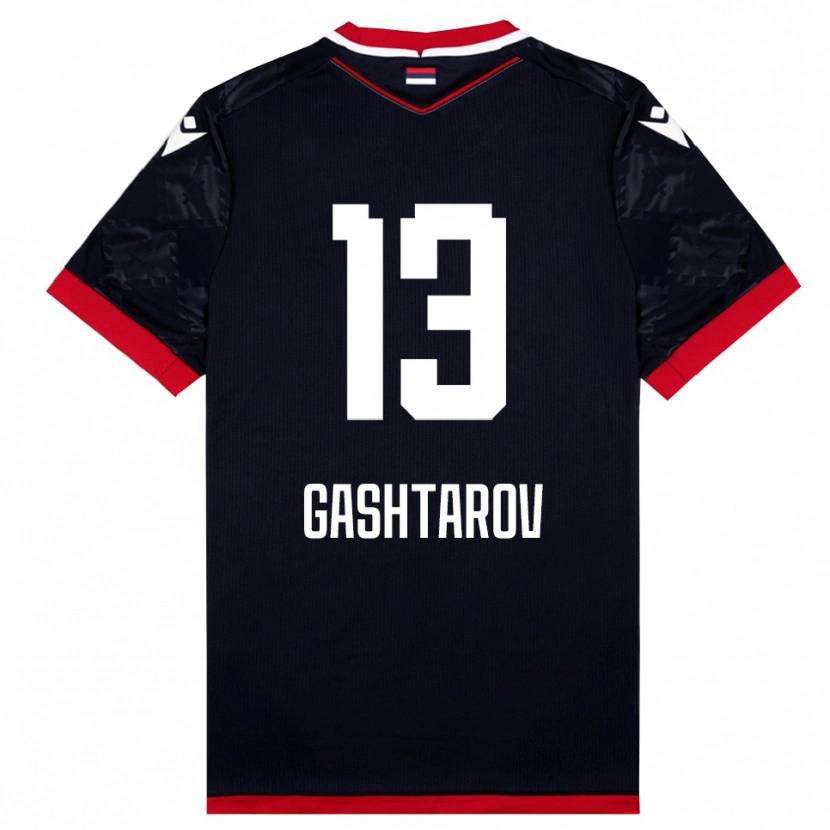Danxen Heren Matej Gashtarov #13 Zwart Rood Uitshirt Uittenue 2025/26 T-Shirt