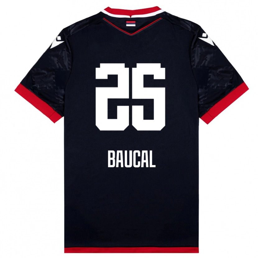 Danxen Heren Strahinja Baucal #25 Zwart Rood Uitshirt Uittenue 2025/26 T-Shirt