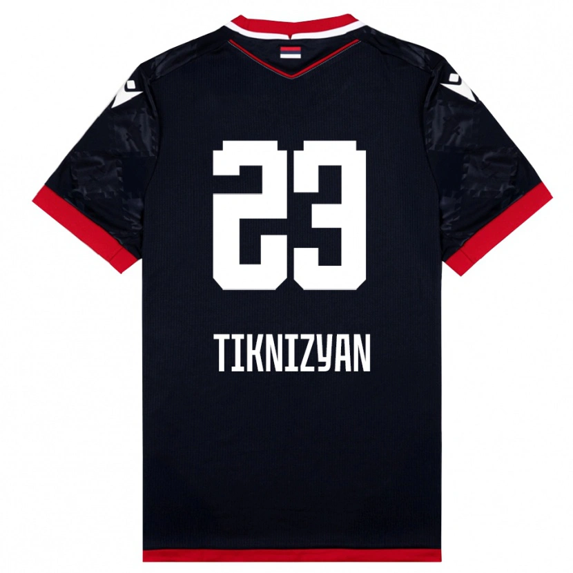Danxen Heren Nair Tiknizyan #23 Zwart Rood Uitshirt Uittenue 2025/26 T-Shirt