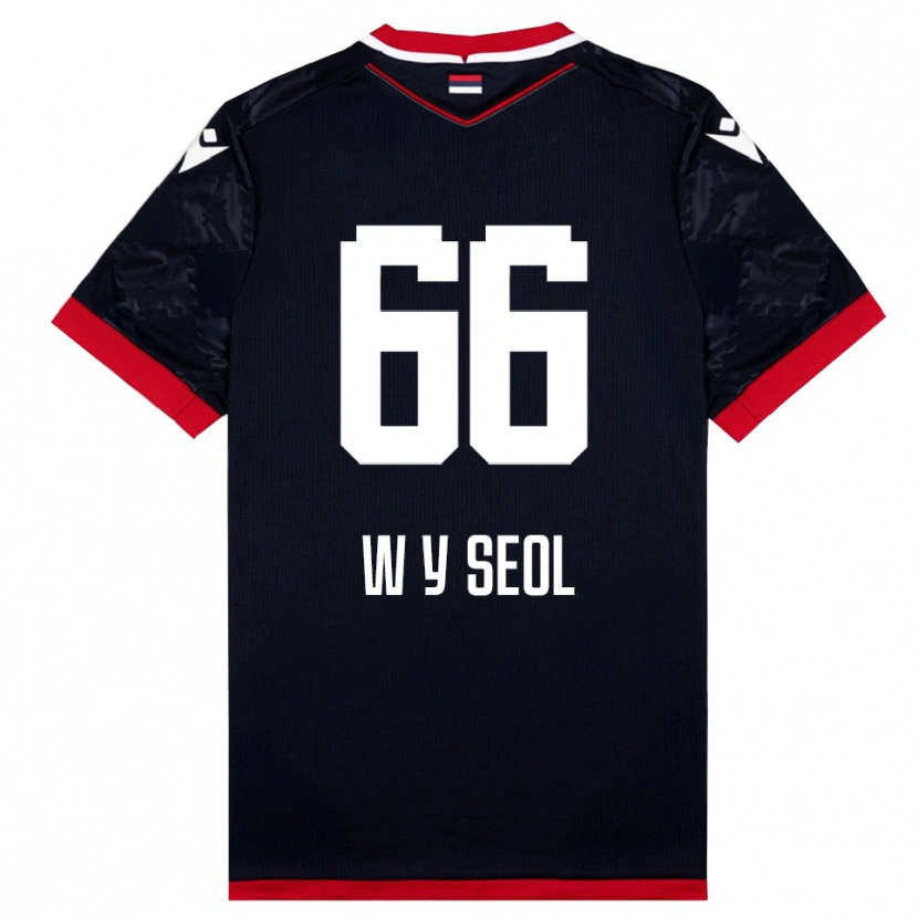 Danxen Heren Young-Woo Seol #66 Zwart Rood Uitshirt Uittenue 2025/26 T-Shirt