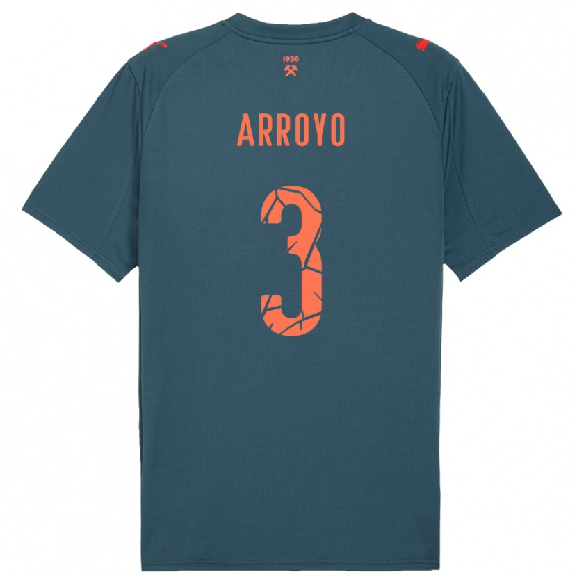 Danxen Heren Diego Arroyo #3 Donkerblauw Rood Uitshirt Uittenue 2025/26 T-Shirt
