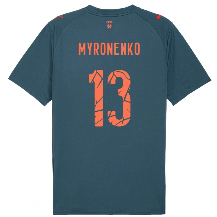 Danxen Heren Viktoriia Myronenko #13 Donkerblauw Rood Uitshirt Uittenue 2025/26 T-Shirt