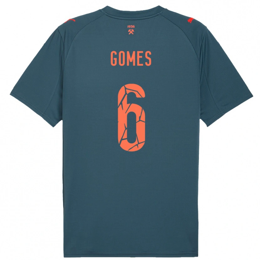 Danxen Heren Marlon Gomes #6 Donkerblauw Rood Uitshirt Uittenue 2025/26 T-Shirt