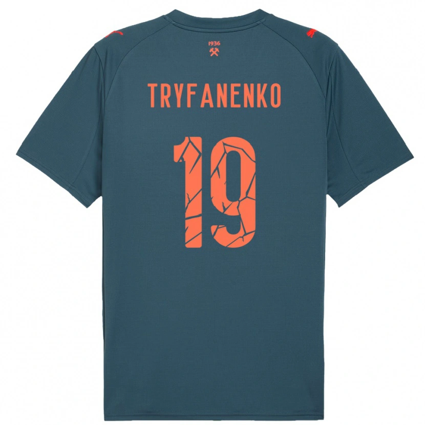 Danxen Heren Bogdan Tryfanenko #19 Donkerblauw Rood Uitshirt Uittenue 2025/26 T-Shirt