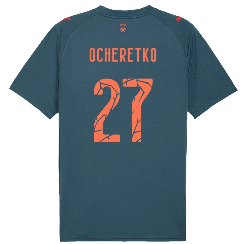 Danxen Heren Oleg Ocheretko #27 Donkerblauw Rood Uitshirt Uittenue 2025/26 T-Shirt