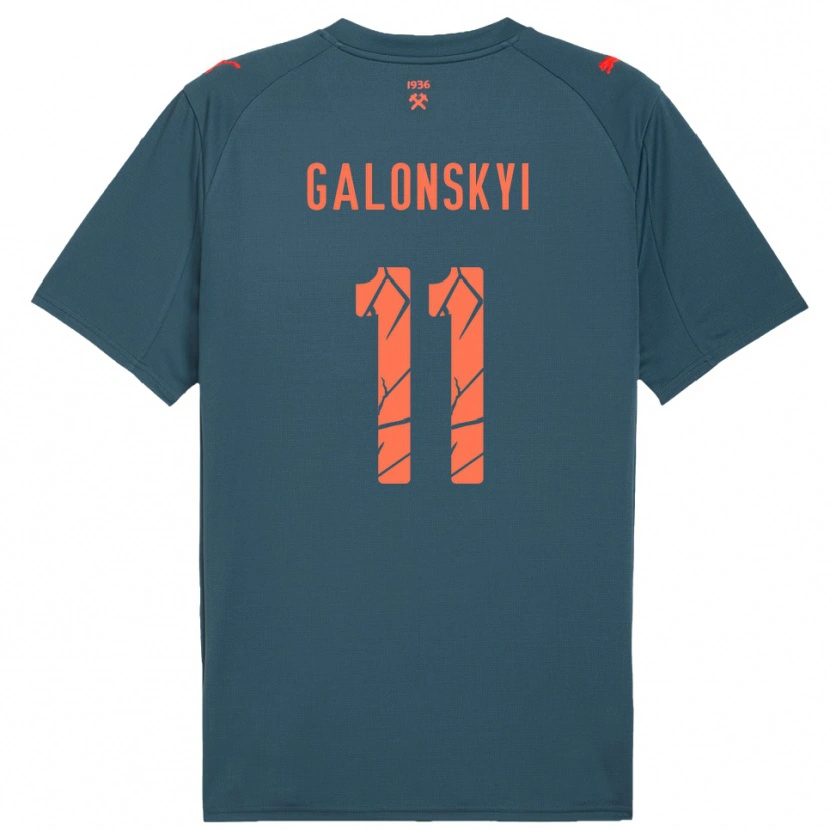 Danxen Heren Valentyn Galonskyi #11 Donkerblauw Rood Uitshirt Uittenue 2025/26 T-Shirt