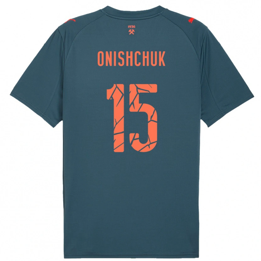Danxen Heren Yegor Onishchuk #15 Donkerblauw Rood Uitshirt Uittenue 2025/26 T-Shirt