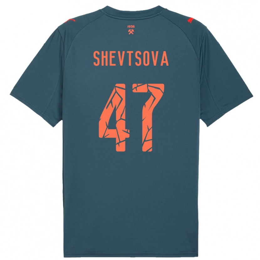 Danxen Heren Viktoriia Shevtsova #47 Donkerblauw Rood Uitshirt Uittenue 2025/26 T-Shirt