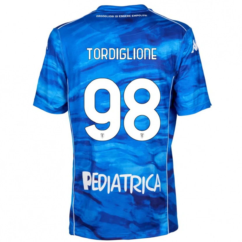 Danxen Dames Nicolò Tordiglione #98 Blauw Wit Thuisshirt Thuistenue 2025/26 T-Shirt