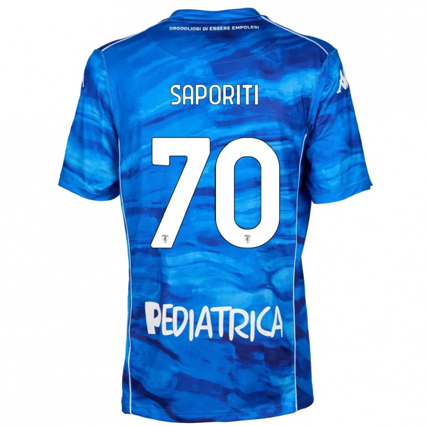 Danxen Dames Edoardo Saporiti #70 Blauw Wit Thuisshirt Thuistenue 2025/26 T-Shirt