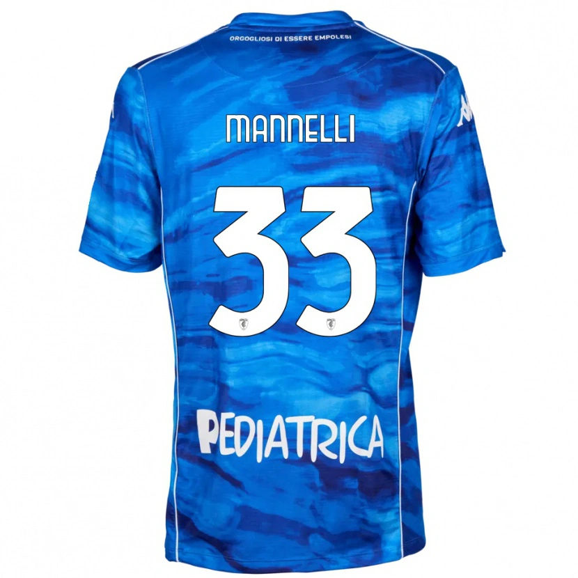 Danxen Dames Matteo Mannelli #33 Blauw Wit Thuisshirt Thuistenue 2025/26 T-Shirt