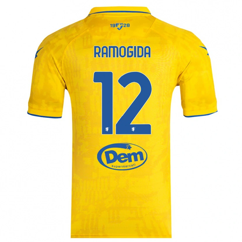 Danxen Dames Tommaso Ramogida #12 Geel Blauw Thuisshirt Thuistenue 2025/26 T-Shirt