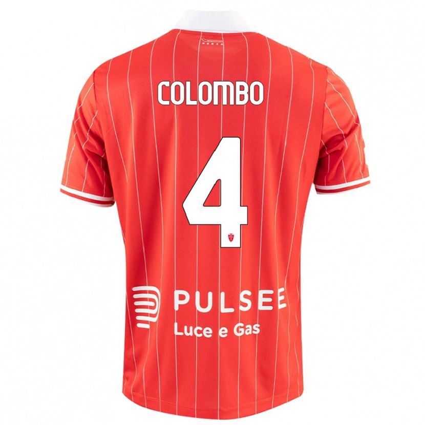 Danxen Dames Leonardo Colombo #4 Rood Wit Thuisshirt Thuistenue 2025/26 T-Shirt