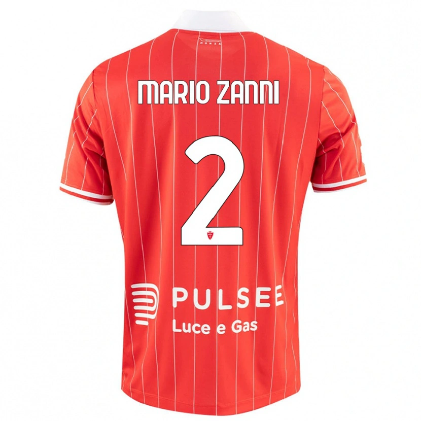 Danxen Dames Mario Zanni #2 Rood Wit Thuisshirt Thuistenue 2025/26 T-Shirt