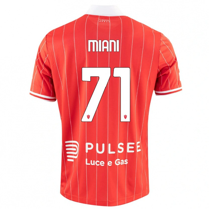 Danxen Dames Arthur Miani #71 Rood Wit Thuisshirt Thuistenue 2025/26 T-Shirt