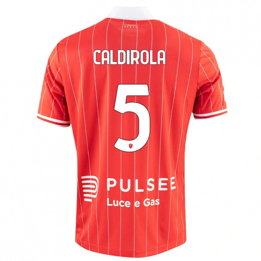 Danxen Dames Luca Caldirola #5 Rood Wit Thuisshirt Thuistenue 2025/26 T-Shirt