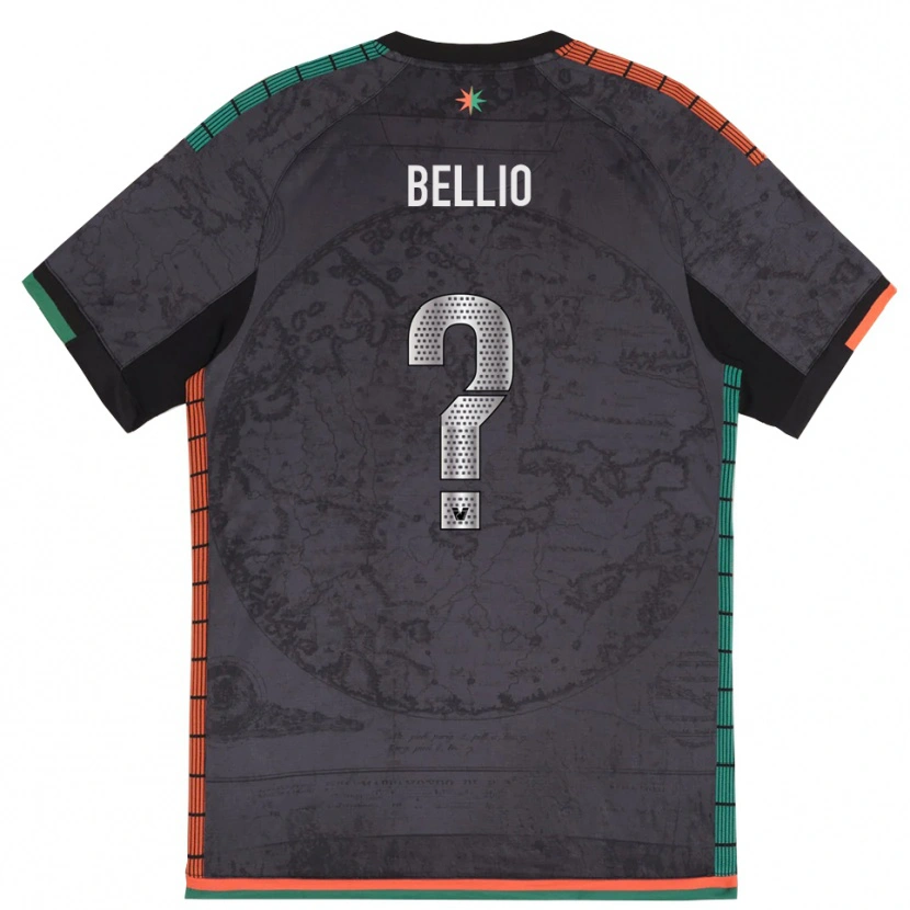Danxen Dames Andrea Bellio #0 Donkergrijs Thuisshirt Thuistenue 2025/26 T-Shirt