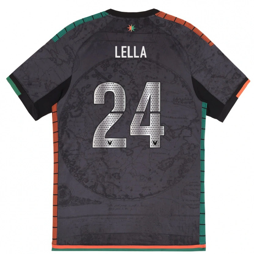 Danxen Dames Nunzio Lella #24 Donkergrijs Thuisshirt Thuistenue 2025/26 T-Shirt