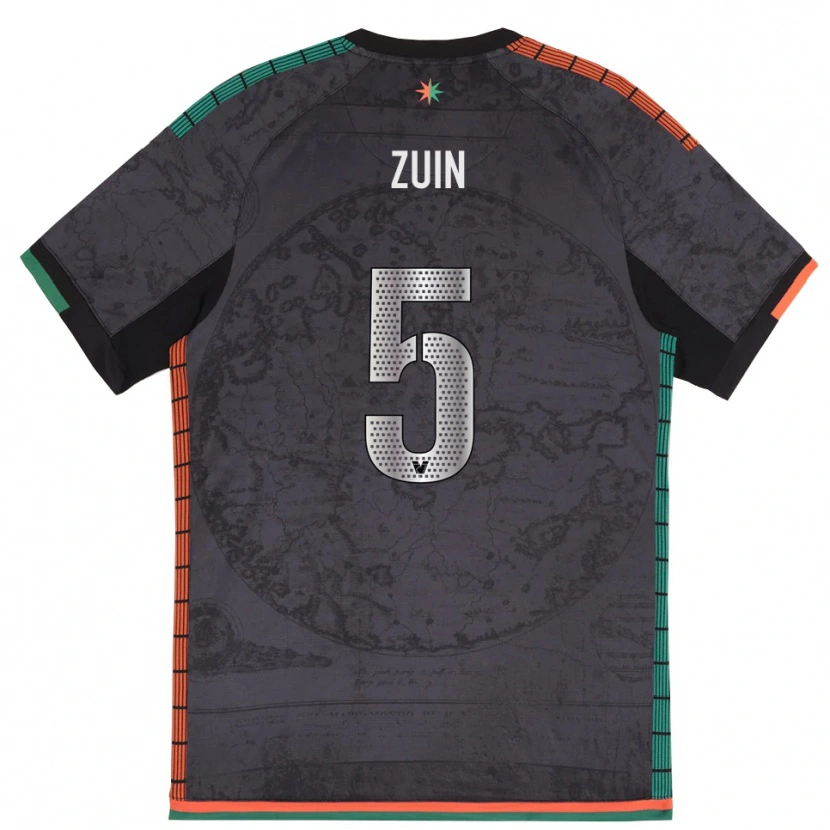 Danxen Dames Gregorio Zuin #5 Donkergrijs Thuisshirt Thuistenue 2025/26 T-Shirt