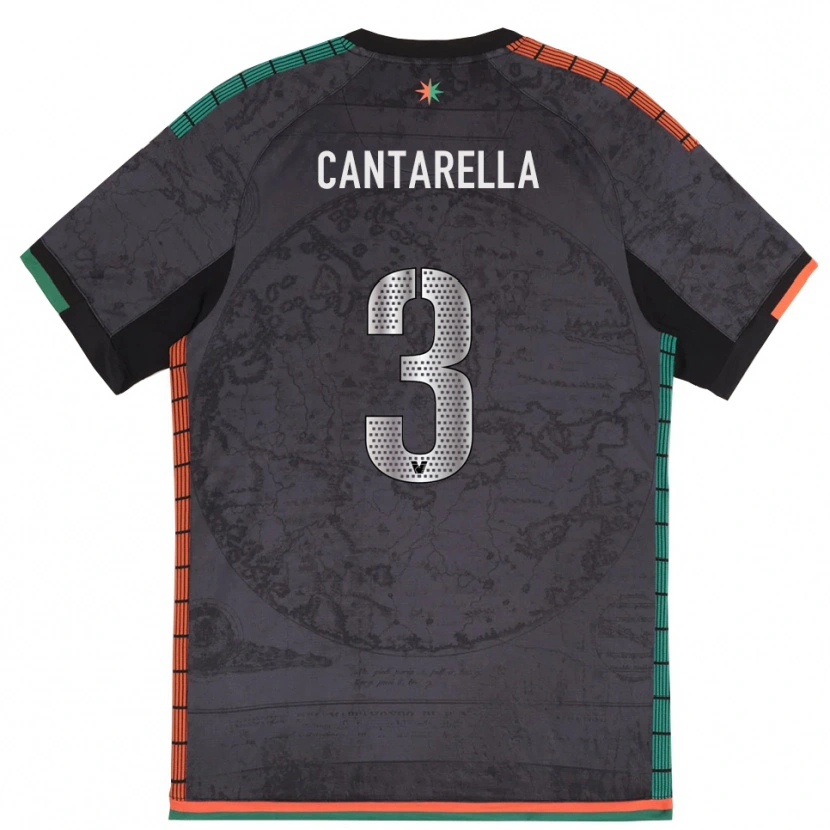 Danxen Dames Ilaria Cantarella #3 Donkergrijs Thuisshirt Thuistenue 2025/26 T-Shirt