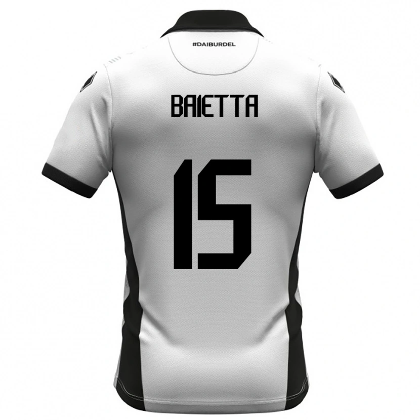 Danxen Dames Pietro Baietta #15 Wit Zwart Oranje Thuisshirt Thuistenue 2025/26 T-Shirt