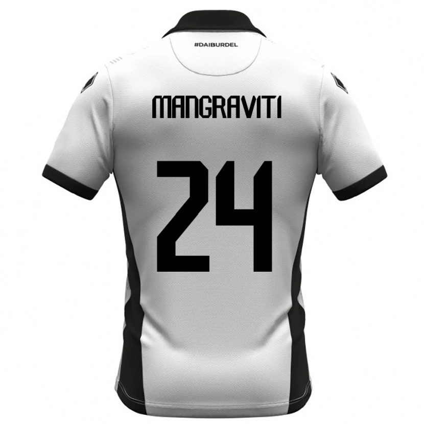 Danxen Dames Massimiliano Mangraviti #24 Wit Zwart Oranje Thuisshirt Thuistenue 2025/26 T-Shirt