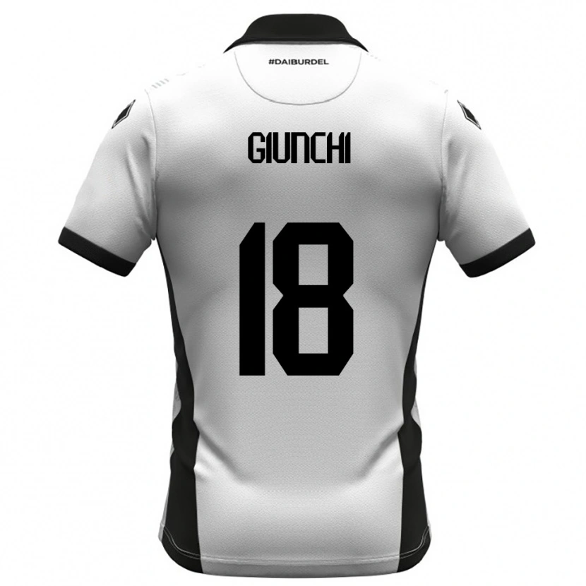 Danxen Dames Andrea Giunchi #18 Wit Zwart Oranje Thuisshirt Thuistenue 2025/26 T-Shirt