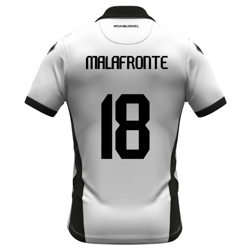 Danxen Dames Giovanni Malafronte #18 Wit Zwart Oranje Thuisshirt Thuistenue 2025/26 T-Shirt