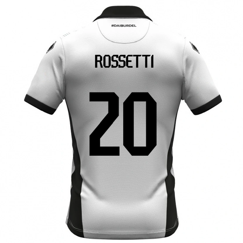 Danxen Dames Maurizio Rossetti #20 Wit Zwart Oranje Thuisshirt Thuistenue 2025/26 T-Shirt