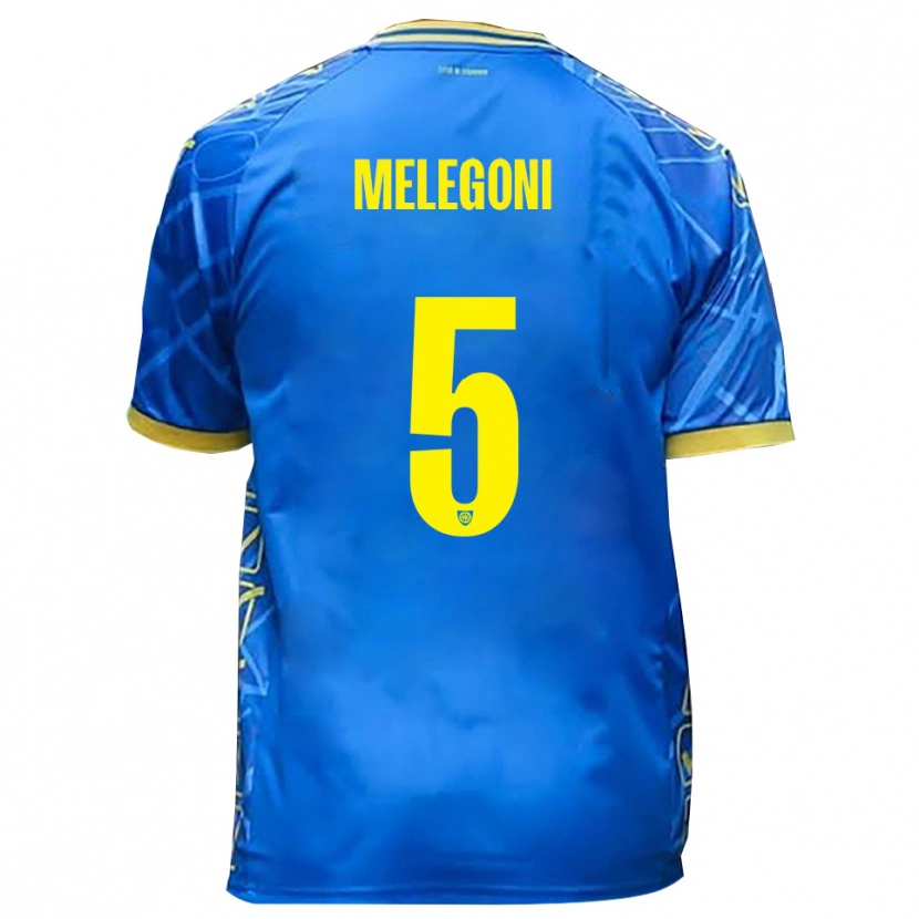 Danxen Dames Filippo Melegoni #5 Hemelsblauw Geel Thuisshirt Thuistenue 2025/26 T-Shirt