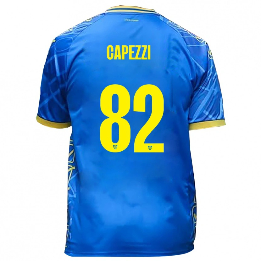 Danxen Dames Leonardo Capezzi #82 Hemelsblauw Geel Thuisshirt Thuistenue 2025/26 T-Shirt