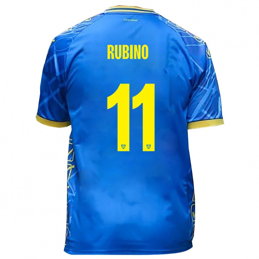 Danxen Dames Tommaso Rubino #11 Hemelsblauw Geel Thuisshirt Thuistenue 2025/26 T-Shirt