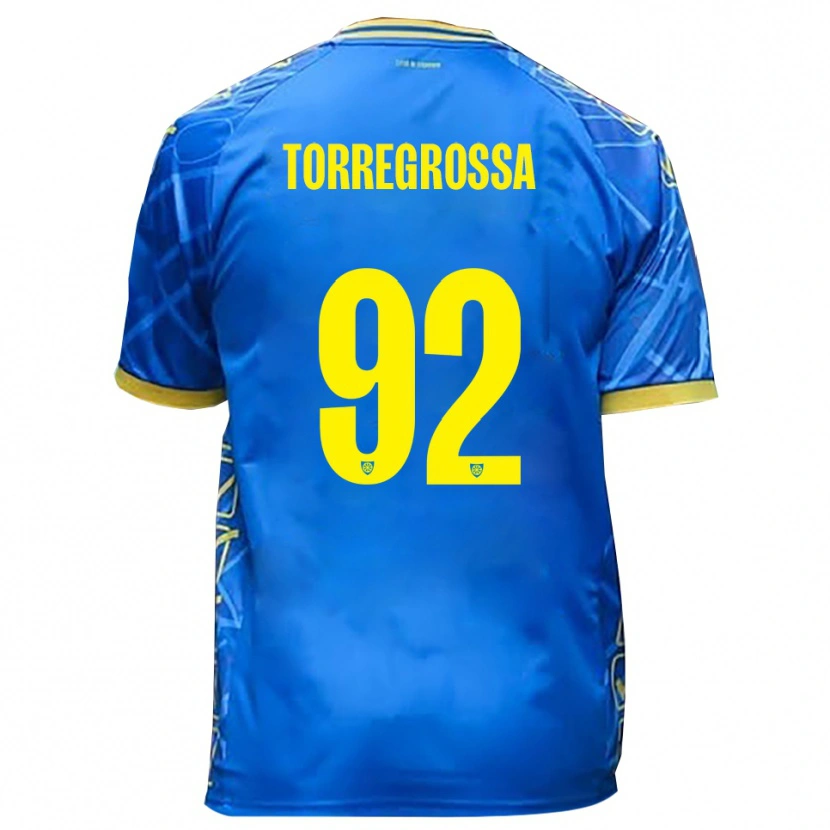 Danxen Dames Ernesto Torregrossa #92 Hemelsblauw Geel Thuisshirt Thuistenue 2025/26 T-Shirt