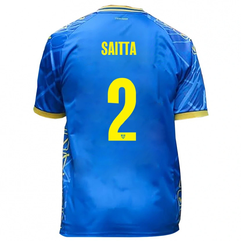 Danxen Dames Mattia Saitta #2 Hemelsblauw Geel Thuisshirt Thuistenue 2025/26 T-Shirt