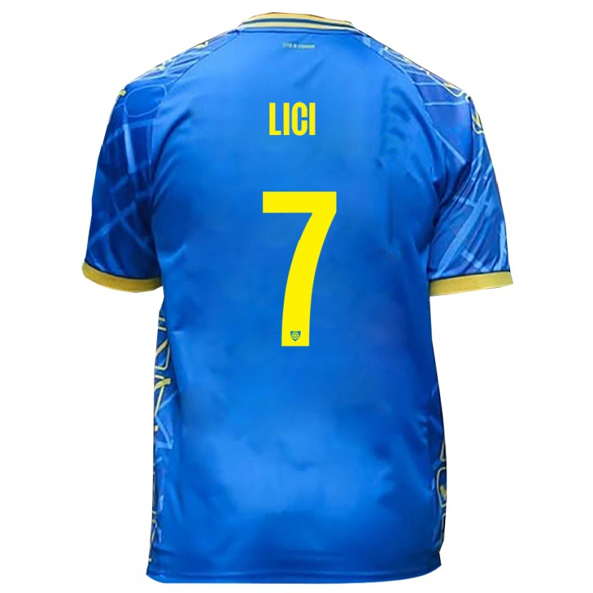 Danxen Dames Alessio Lici #7 Hemelsblauw Geel Thuisshirt Thuistenue 2025/26 T-Shirt