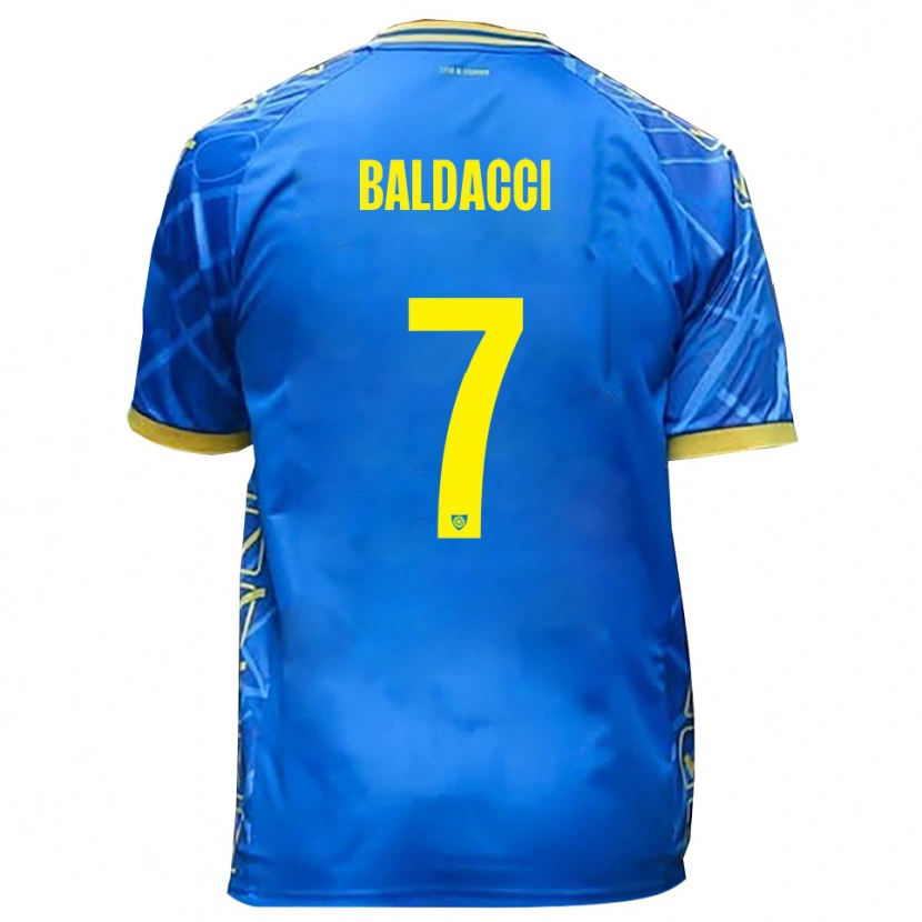 Danxen Dames Mattia Baldacci #7 Hemelsblauw Geel Thuisshirt Thuistenue 2025/26 T-Shirt