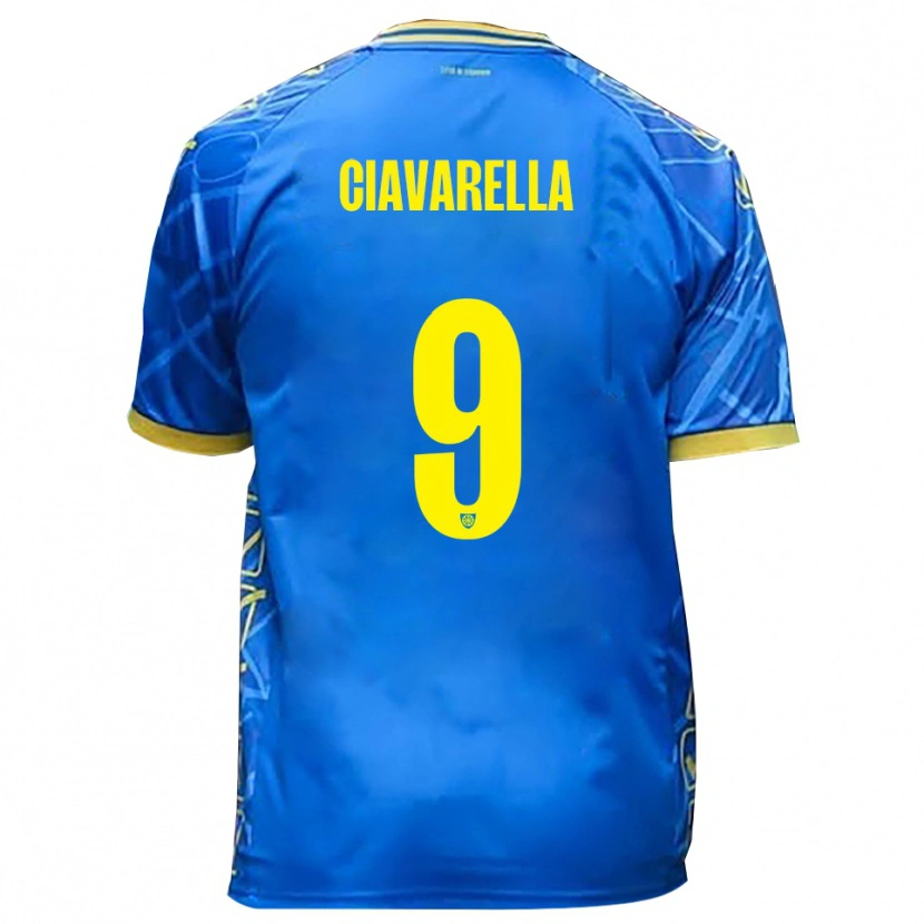 Danxen Dames Jacopo Ciavarella #9 Hemelsblauw Geel Thuisshirt Thuistenue 2025/26 T-Shirt