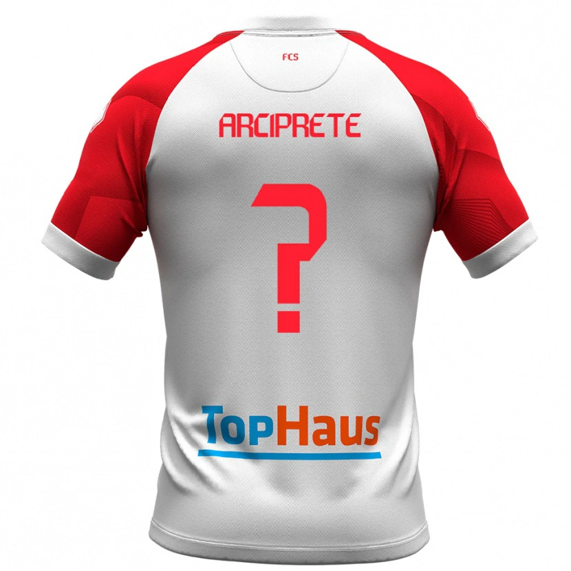 Danxen Dames Valerio Arciprete #0 Wit Rood Thuisshirt Thuistenue 2025/26 T-Shirt