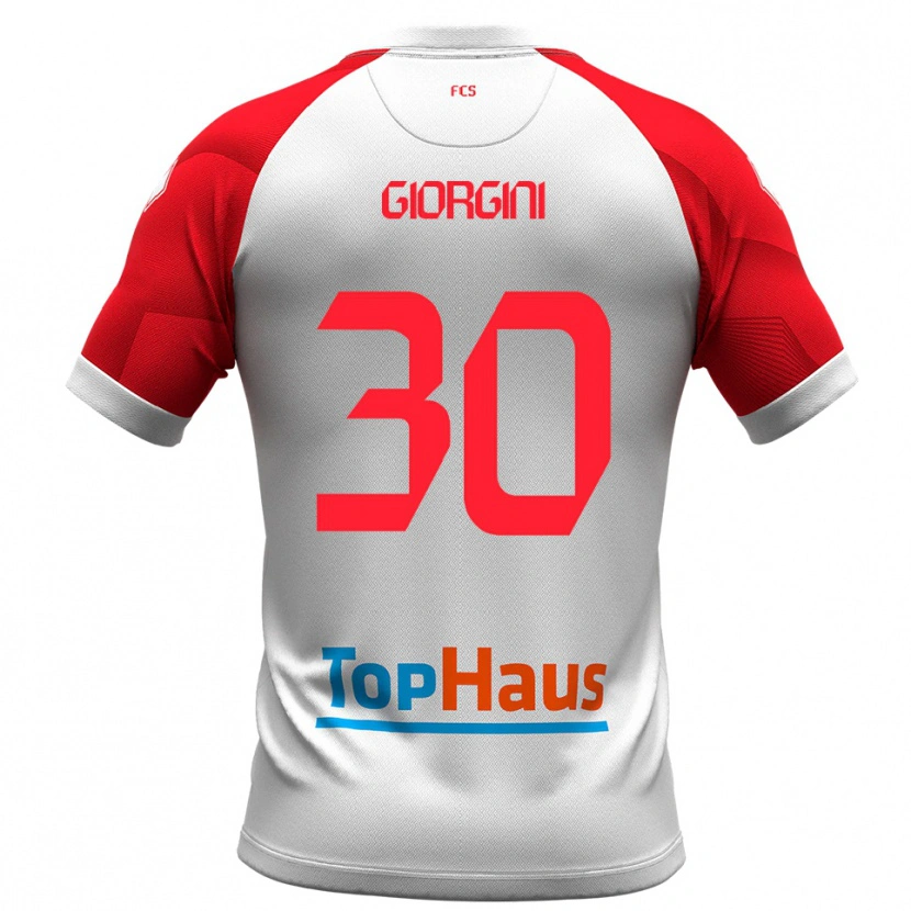 Danxen Dames Andrea Giorgini #30 Wit Rood Thuisshirt Thuistenue 2025/26 T-Shirt