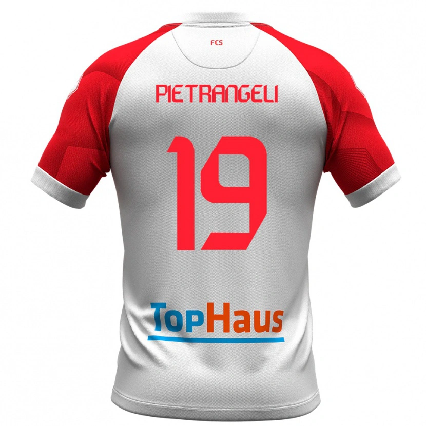 Danxen Dames Nicola Pietrangeli #19 Wit Rood Thuisshirt Thuistenue 2025/26 T-Shirt