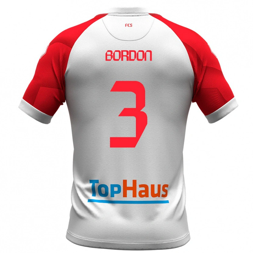 Danxen Dames Filipe Bordon #3 Wit Rood Thuisshirt Thuistenue 2025/26 T-Shirt
