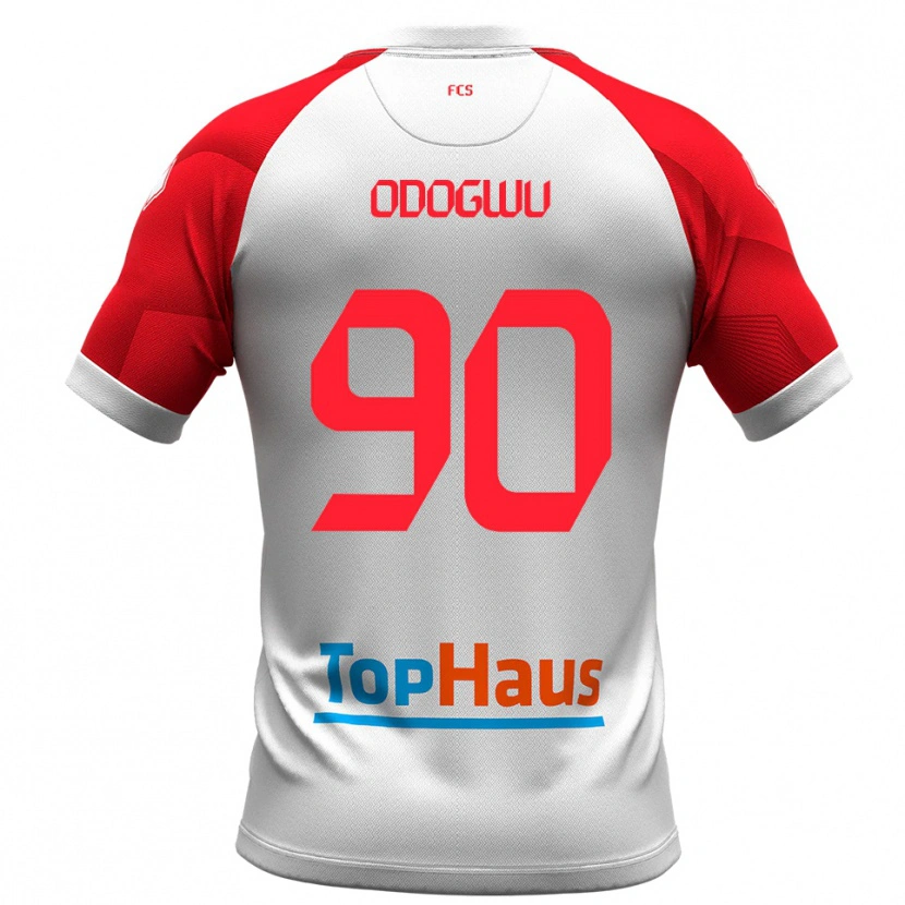 Danxen Dames Raphael Odogwu #90 Wit Rood Thuisshirt Thuistenue 2025/26 T-Shirt