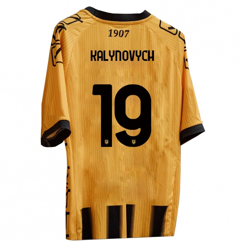 Danxen Dames Igor Kalynovych #19 Geel Zwart Thuisshirt Thuistenue 2025/26 T-Shirt
