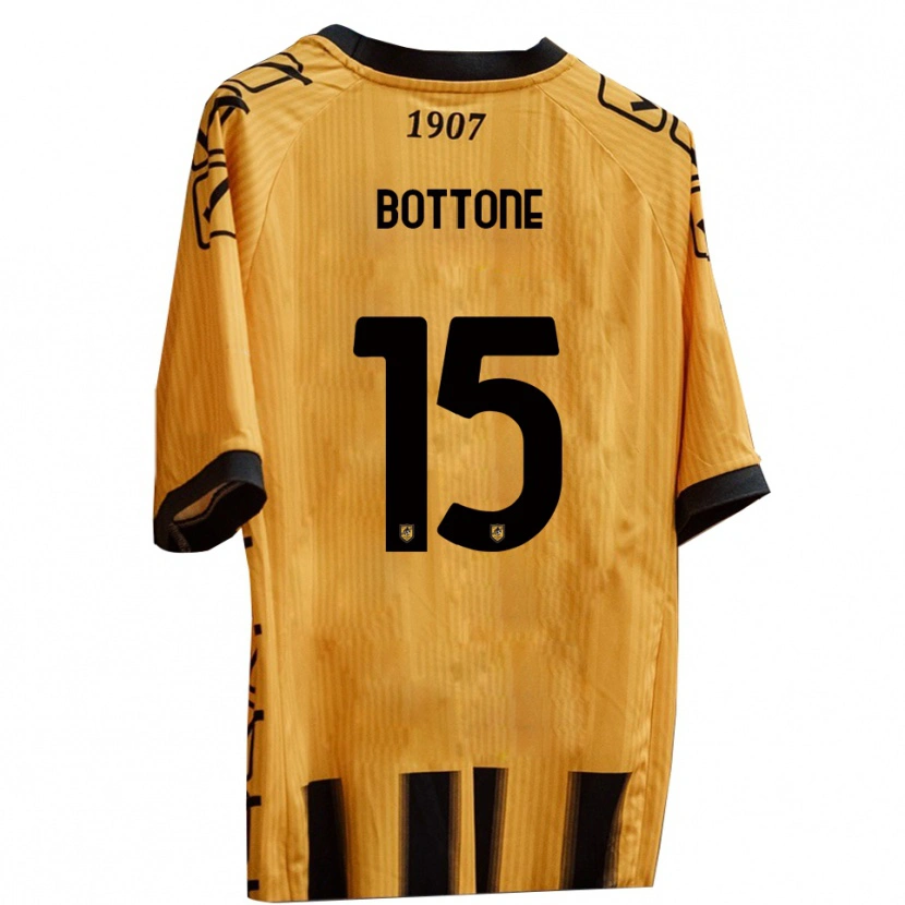 Danxen Dames Salvatore Bottone #15 Geel Zwart Thuisshirt Thuistenue 2025/26 T-Shirt