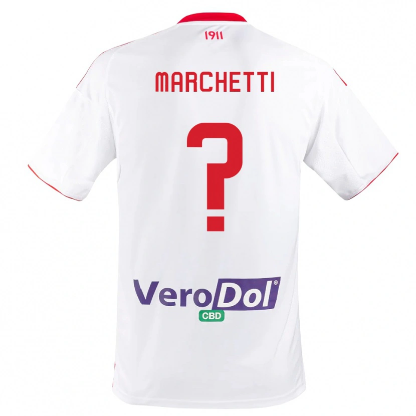 Danxen Dames Francesco Marchetti #0 Wit Rood Thuisshirt Thuistenue 2025/26 T-Shirt