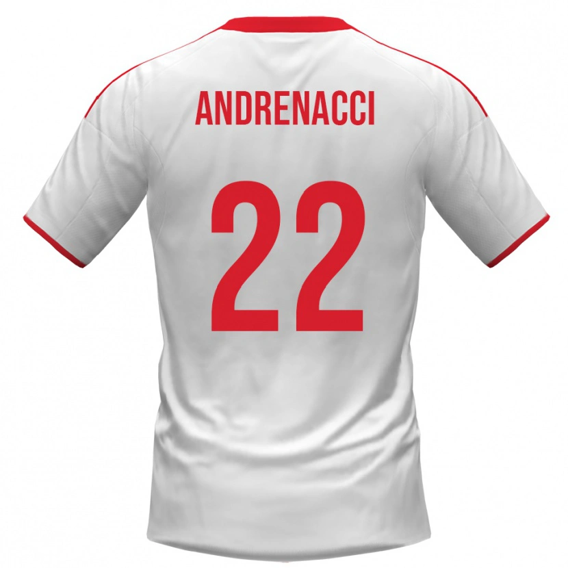 Danxen Dames Lorenzo Andrenacci #22 Wit Rood Thuisshirt Thuistenue 2025/26 T-Shirt