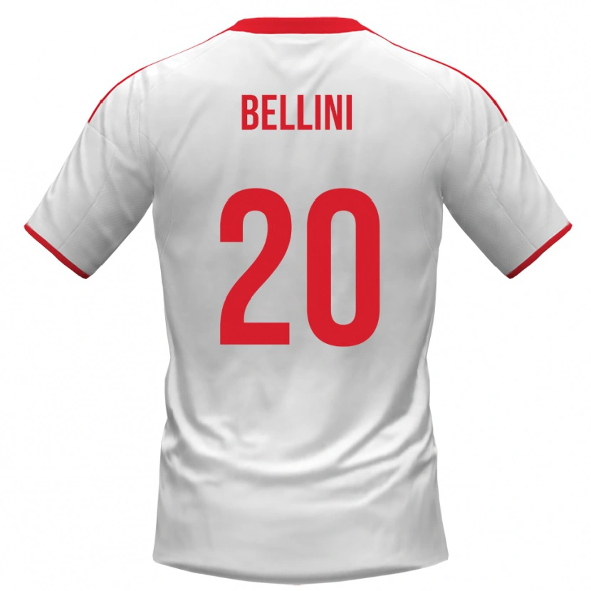 Danxen Dames Mattia Bellini #20 Wit Rood Thuisshirt Thuistenue 2025/26 T-Shirt