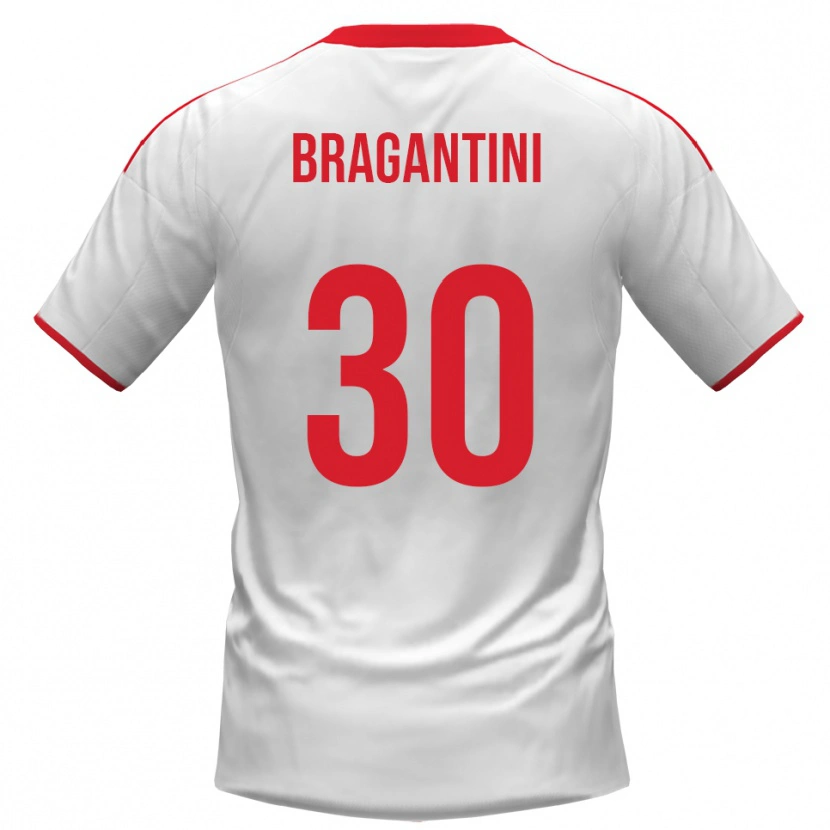 Danxen Dames Davide Bragantini #30 Wit Rood Thuisshirt Thuistenue 2025/26 T-Shirt
