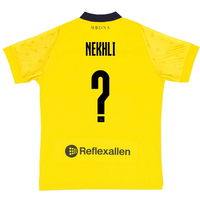 Danxen Dames Adam Nekhli #0 Geel Donkerblauw Thuisshirt Thuistenue 2025/26 T-Shirt