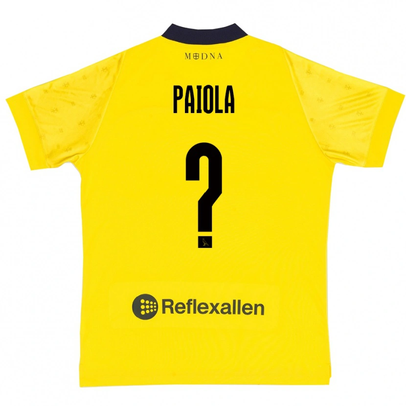 Danxen Dames Andrea Paiola #0 Geel Donkerblauw Thuisshirt Thuistenue 2025/26 T-Shirt